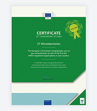 EMAS certificate (photo)