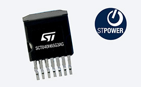 Silicon Carbide solution and STPower Logo (photo graphic combination)