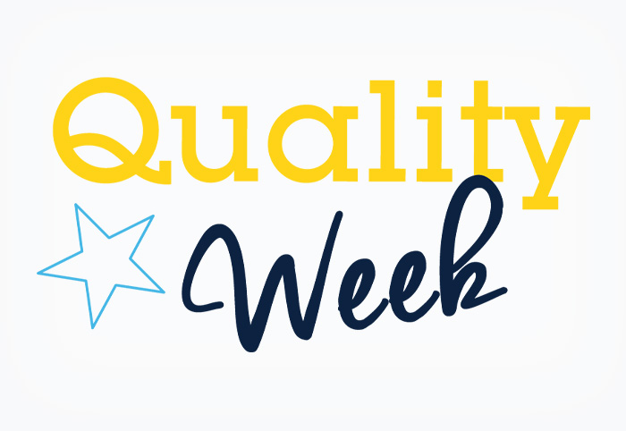 Quality week logo (photo graphic combination)